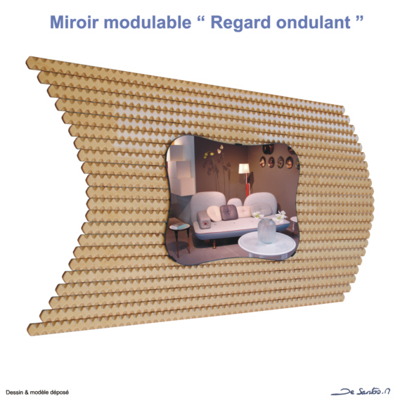 Ce miroir design, mural design, une cration du designer mickal de santos, designer  Rouen, chaise table design 